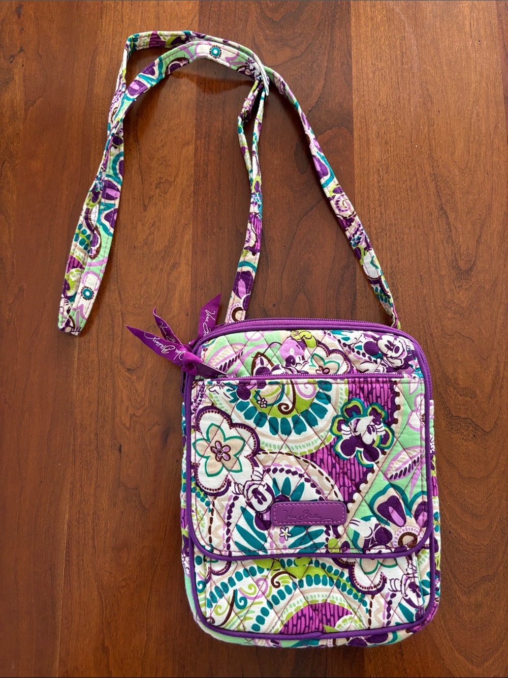 Vera Bradley Disney Parks Plums Up Mickey Minnie Mini Hipster Crossbody